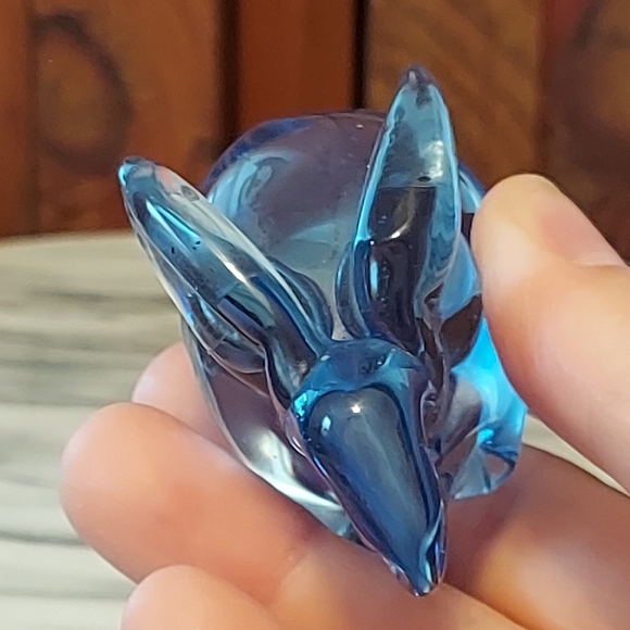 Blue Glass Bunny - Picture 10 of 12